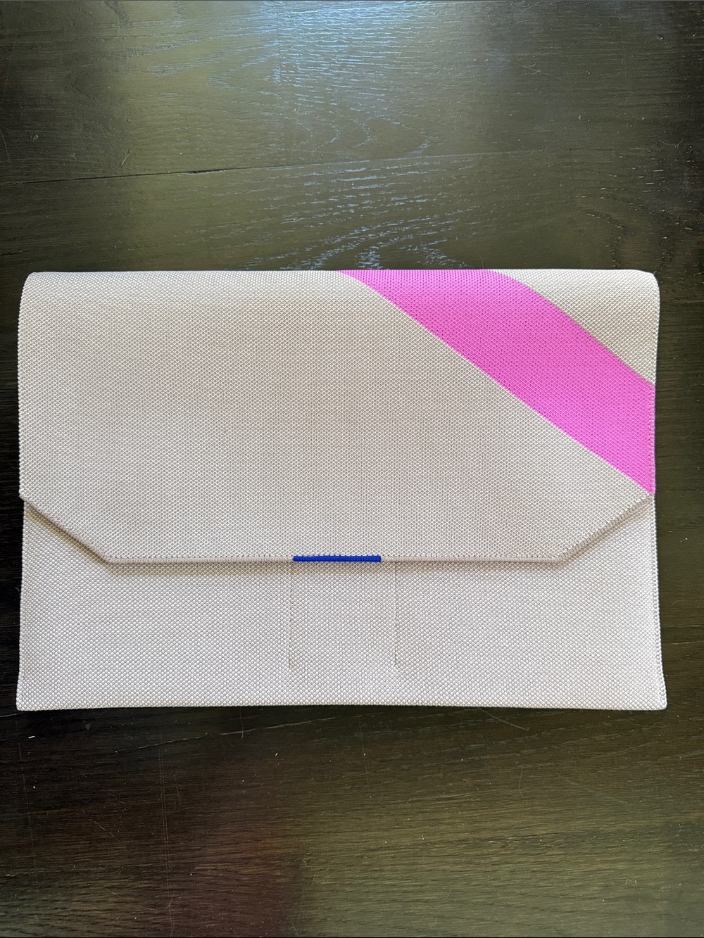 Rothy’s the portfolio laptop sleeve pink and champagne